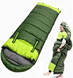 Camping 0 Degree Sleeping Bag Wearable Lightweight Waterproof Warm & Cold Weather Winter Sleeping Bags for Adults & Kids Backpacking Hiking Travel Outdoor and Indoor