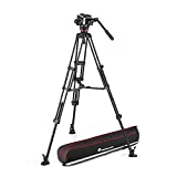 Manfrotto 504X Fluid Video Head with Twin Tripod, Kit with Aluminium Tripod and Video Head, Twin Leg with Middle Spreader, for DSLR, Digital Camera, Camcorder, Videographer, Payload 26.4 lbs