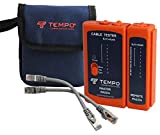 Network Cable Tester by Tempo Communications - Cable Mapper, Check Continuity - RJ45, RJ11, RJ12 - CAT5, CAT5E, CAT6