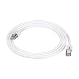 Amazon Basics RJ45 Cat 7 High-Speed Gigabit Ethernet Patch Internet Cable, 10Gbps, 600MHz - White, 5-Foot