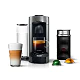Nespresso Vertuo Plus Coffee and Espresso Maker by De'Longhi, Grey with Aeroccino Milk Frother