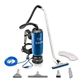 Prolux 10 Quart Blue Commercial Backpack Vacuum with Professional 1.5 Inch Tool Attachemnt Kit