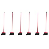 AmazonCommercial Angle Broom with Vinyl-Coated Metal Handle - 6-Pack