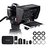 Professional Teleprompter for Ipad Phone Tablet-11 Teleprompters for DSLR Camera w/Remote APP Control, Splitter Glass for Wide Angle Video Recording Vlogging Live Streaming,w/Portable Carry Case