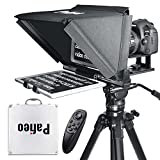 13inch Teleprompter Compatible with iPad Pro 12.9, Pafieo S12 Metal DSLR Teleprompter Beam Splitter 70/30 Glass with Remote Control and Suitcase for YouTube Vlog Streaming Camera Camcorder