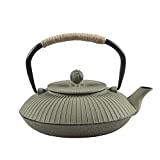 Cast Iron Teapot,SECHUDO Tea Kettle,Japanese Cast Iron Teapot with Stainless Steel Infuser for Stovetop Safe (26.4oz/CIT002)