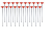 Yesland 20 Pack Tent Stake, 9-7/8 Inch Galvanized Non-Rust Camping Family Tent Pop Up Canopy Stakes