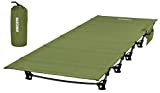 MARCHWAY Ultralight Folding Tent Camping Cot Bed, Portable Compact for Outdoor Travel, Base Camp, Hiking, Mountaineering, Lightweight Backpacking (Army Green)