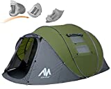 AYAMAYA Pop Up Tent 6 Person Easy Pop Up Tents for Camping with Vestibule, Double Layer Waterproof Instant Setup Popup Tent Big Family Camping Tents Beach Pop-up Tent Space for 2/3/4/5/6 People Man