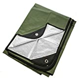 Arcturus Heavy Duty Survival Blanket – Insulated Thermal Reflective Tarp - 60' x 82'. All-Weather, Reusable Emergency Blanket for Car or Camping (Olive Green)