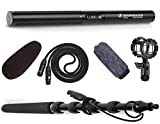Sennheiser MKE 600 Video, Cinema and Broadcasting Shotgun Microphone Complete Kit with LyxPro Boompole, Shockmount, Windscreen Bundle