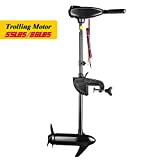 Techdorm Electric Trolling Motor 8 Speed 55LBS Thrust Trolling Motors Transom Mounted Saltwater Trolling Boat Motors with Telescopic Handle and LED Indicator for Fishing Boats, Kayak (55LBS)