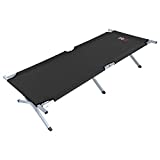 Redneck Convent RC Portable Camping Cot Adult Folding Bed - Black 6.2ft Backpacking Tent Cots Camping Furniture Sleeping Fold Up Bed