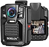 BOBLOV HD66 Body Worn Camera IP67 Waterproof 1296P Wearable Camera Audio & Video Recorder 170° Wide Angle IR Night Vision with 360° Rotation Clip (64GB)