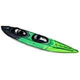 AQUAGLIDE Navarro 145 Convertible Inflatable Kayak with Drop Stitch Floor - 1-3 Person Touring Kayak Without Cover , Green