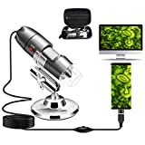 USB Microscope Camera 40X to 1000X, Cainda Digital Microscope with Metal Stand & Carrying Case Compatible with Android Windows 7 8 10 Linux Mac, Portable Microscope Camera (USB Microscope)