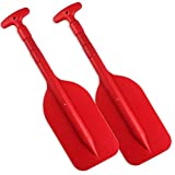 Emergency Telescoping Paddles for Boat 21'' - 42'', Telescoping Boat Paddle ( 2 Pack), Collapsible Paddle for Boat, Kayaking Rafting Boat Paddle for Outdoor Kayak Water Sports, Jet Ski and Canoe- Red
