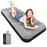 SAYGOGO Camping Air Mattress Travel Bed Sleeping Pad - Leak Proof Inflatable Mattress with Thickened Flocking Surface Built-in Pillow Air Bed for Home Camping SUV Truck RV Tent(Updated)