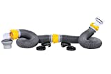 Camco 39658 Deluxe 20' Sewer Hose Kit with Swivel Fittings- Ready To Use Kit Complete with Sewer Elbow Fitting, Hoses, Storage Caps and Bonus Clear Extender