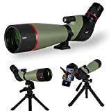 Gosky 2022 Newest 20-60X80 HD Dual Focusing Spotting Scope, BAK4 Prism 45 Degree Angled Eyepiece with Tripod, Smartphone Adapter, Scope for Bird Watching Target Shooting Hunting Wildlife Scenery