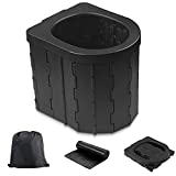 Portable Toilet for Camping, Portable Potty for Adults, Porta Potty Travel Toilet Commode Bucket Toilet for Camping, Car, Travel, Outdoor, Hiking, Backpack, Trips, Tent, Boat, Beach, Traffic Jam, Home