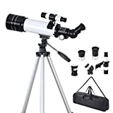 Telescope Adult Astronomical Telescope, 70mm Aperture 400mm Refraction Telescope Equipped with Tripod, Portable Bag Portable Telescope Suitable for Beginners to Viewing Planets and Stars