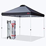 MASTERCANOPY Durable Ez Pop-up Canopy Tent with Roller Bag (10x10, Black)