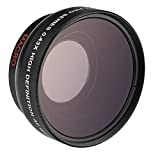 Opteka 0.43x High Definition Auto Focus Wide Angle Lens with Macro Attachment for Canon, Fuji, Nikon, Panasonic, Sony and Sigma 55mm Threaded Lenses