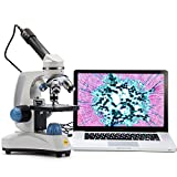 SWIFT Microscope SW150,Compound Student Microscope,40X-1000X,Monocular Head,Coarse & Fine Focusing,Dual Illumination,Cordless-Capable with Eyepiece Camera and Software Windows and Mac Compatible