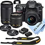 Nikon D7500 DSLR Camera Kit with 18-55mm VR + 70-300mm Zoom Lenses | Built-in Wi-Fi | 20.9 MP CMOS Sensor | EXPEED 5 Image Processor and Full HD 1080p | SnapBridge Bluetooth Connectivity