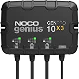 NOCO Genius GENPRO10X3, 3-Bank, 30-Amp (10-Amp Per Bank) Fully-Automatic Smart Marine Charger, 12V Onboard Battery Charger, Battery Maintainer and Battery Desulfator with Temperature Compensation
