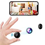 Mini Spy Camera, WiFi Wireless Hidden Security Cameras with Audio Small Portable Nanny Cam Support HD 1080P Auto Night Vision Motion Detection 128GB SD Card for Home Indoor Car Sport Surveillance