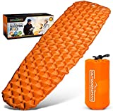 Outdoorsman Lab Sleeping Pad for Camping - Patented Camp Mat, Ultralight - Best Compact Inflatable Air Mattress for Adults & Kids - Lightweight Hiking, Backpacking, Outdoor & Travel Gear