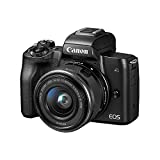 Canon EOS M50 Mirrorless Camera Kit w/EF-M15-45mm and 4K Video (Black) (Renewed)
