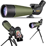 Gosky Updated 20-60x80 Spotting Scopes with Tripod, Carrying Bag and Quick Phone Holder - BAK4 High Definition Waterproof Spotter Scope for Target Shooting Hunting Bird Watching Wildlife Scenery