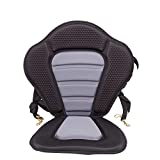 Arya Life Deluxe Padded Inside Kayak Seat with Back Support for sit on top for Kayak and Inflatable Stand Up Paddle Board, Fishing Boat Seat. Detachable Seat, Black