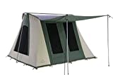 WHITEDUCK PROTA Canvas Cabin Tent Waterproof, 4 Season Outdoor Camping Tent Made from Premium 100% Cotton Canvas w/Reflective Sunblock Roof, Mesh & Extra-Wide Doors (10' x 14', Olive - Deluxe)