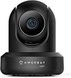 Amcrest 4MP ProHD Indoor WiFi Camera, Security IP Camera with Pan/Tilt, Two-Way Audio, Night Vision, Remote Viewing, 2.4ghz, 4-Megapixel @30FPS, Wide 90° FOV, IP4M-1041B (Black)