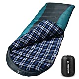 Bessport Sleeping Bag Winter | Flannel Lined 18℉ - 32℉ Extreme 3-4 Season Warm & Cool Weather Adult Sleeping Bags Large | Lightweight, Waterproof for Camping, Backpacking, Hiking