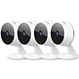 LaView Security Cameras 4pcs, Home Security Camera Indoor 1080P, Wi-Fi Cameras for Pet, Motion Detection, Two-Way Audio, Night Vision, Works with Alexa, iOS & Android & Web Access