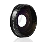 Opteka Platinum Series 0.2X Low-Profile HD Ultra Wide Fisheye Lens for Canon, Sony, JVC Video Cameras with 37mm Threads