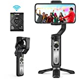 3-Axis Gimbal Stabilizer for Smartphone - Handheld Phone Gimbal w/ Remote Auto Inception Dolly Zoom Foldable Gimbal for iPhone 12 11 Pro Max Samsung S20 for YouTube Vlog - hohem iSteady X2 (Black)