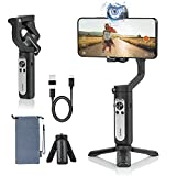 3-Axis Gimbal stabilizer for Smartphone Handheld Phone Stabilizer Gimbal Face Tracking Gesture Control Type C Reverse Charging Vlog YouTube Live Video Record