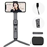 ZHIYUN Smooth X Gimbal Stabilizer, Foldable Selfie Stick for Smartphone, Extendable Handheld iPhone Android Gimbal, YouTube Vlog Live Video, Face Tracking, Gesture & Zoom [Tripod & Case], Gray