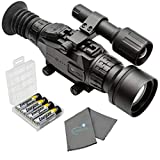 Sightmark Wraith HD 4-32x50 Digital Riflescope Bundle with 4 AA Batteries, Battery Case and Lumintrail Cleaning Cloth