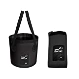 bravetroops Collapsible Bucket with Handle, Multifunctional Foldable Water Container for Camping/Hiking/Traveling/Fishing/Washing/Gardening (HW5101-Black, 3 Gallon(12L))