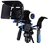 Morros DSLR Rig Movie Kit Shoulder Mount Rig with Follow Focus and Matte Box for All DSLR Cameras and Video Camcorders