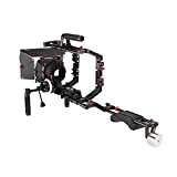 FILMCITY DSLR Camera Cage Shoulder Mount Rig Kit (FC-03) with Follow Focus & Matte Box | Shoulder Stabilizer Support for Video DV Camcorder HD DSLR | Best Affordable Kit