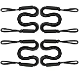 XUANNIAO Bungee Boat Dock Line Mooring Rope Boat Accessories Docking Lines PWC Dockline for Boats Kayak, Jet Ski, Pontoon, Canoe, Power Boat WaveRunner, 4 Pack
