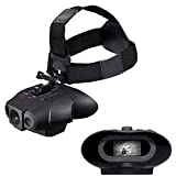 Nightfox Red HD Digital Night Vision Goggles | 1x Magnification, Extra Wide FOV | Covert 940nm Infrared | Records 1080p Video + Audio | USB Rechargeable | Hunting, CQB, Security